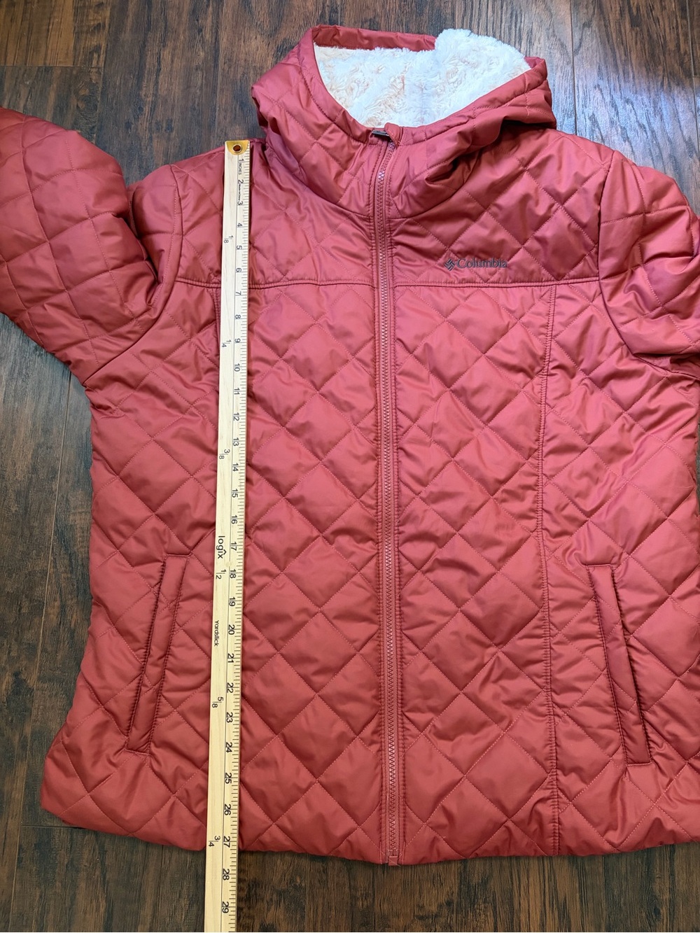 Columbia Quilted Copper Crest Fleece Lined Hooded Jacket - Picture 9 of 14
